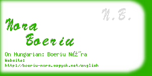 nora boeriu business card